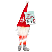 Load image into Gallery viewer, Tech Island Hanging Gonk 40cm Christmas Plush Gonk Gnome Hanging Knitted Hat Scandinavian Santa Home Decoration, Sequins Tomte, Winter Table Ornament, Holiday Presents (Grey)