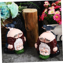 Load image into Gallery viewer, Cabilock 2pcs Funny Garden Gnomes Statues Resin Welcome Decorations for Home Cute Inverted Gnome Figurines for Outdoor Patio Unique Idea