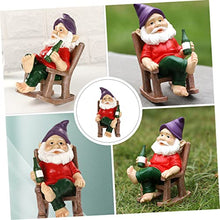 Load image into Gallery viewer, Happyyami Adorable Resin Dwarf Ornament for Garden and Home Office Decor Cute Desktop Decoration Whimsical Gnome Figure for Patio and Indoor Spaces