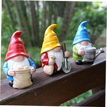 Load image into Gallery viewer, BESPORTBLE 3pcs Resin Gnome Statues Garden Gnomes for Decor Sculptures Ornaments for Garden Outdoor Indoor