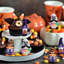 Load image into Gallery viewer, Watayo 30 Pcs Halloween Mini Gnome Ornaments, Halloween Decoration Miniature Gnomes Figurines, Pumpkin Ghost Gnomes Tiny Statue Figurines for Party Gifts Home Table Garden Landscape Decor