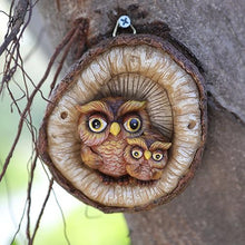 Load image into Gallery viewer, YIZITU Reading Gnomes Tree Faces Decors Outdoor Yard Statues Hanging For Garden Resin And Flower Pots Landscape Owl Hanging Ornaments