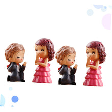 Load image into Gallery viewer, ifundom 1set Miniature Couples Ornament of Creative Resin and Plastic Figures for Mini Garden Decoration for Micro Landscapes Succulents and Home Decor 2pairs