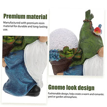 Load image into Gallery viewer, Happyyami Solar Garden Lights Resin Gnome Decor Outdoor Landscape Gnome Fairy Garden Accessories for Driveways Lawns