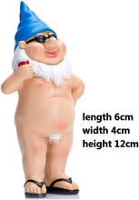 Load image into Gallery viewer, SBYMX 2Pcs Garden Gnome,Garden Gnome Statue Naughty Garden Gnome Funny Gnome,Goblin-Art Decoration for Lawn Ornaments Indoor or Outdoor Garden Decorations,Beige,6*12cm