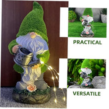 Load image into Gallery viewer, Cabilock Solar Powered Gnome Lamp Decorative Garden Gnome Ornament Resin Solar Light for Outdoor Lawn Creative Decor for Garden Parties and Events