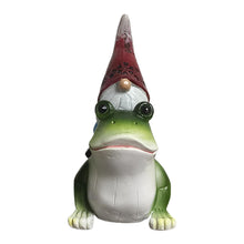Load image into Gallery viewer, Garden Gnome Decor, Gnome Riding Frog Resin Sculpture, Miniature Faceless Ornament, Compact Whimsical Decoration, Ideal for Yard, Living Room, Backyard, Lawn, Bedroom and Desk
