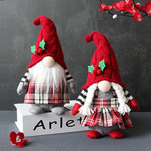 Load image into Gallery viewer, PERMORMAK 2Pcs Christmas Gnomes Decorations Set Handmade Santa Gnome Plush Ornaments Christmas gonk Dwarf Elf Household Felt Decoration Ornaments Valentine Day Thanksgiving Day Gift