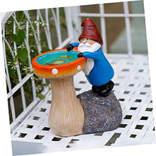 Load image into Gallery viewer, Toyvian Cartoon Solar Garden Gnome Figurine Funny Resin Craft Ornament with LED Light Outdoor Decorative Statue for Lawn and Patio Unique Solar Powered Garden Decor