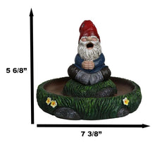 Load image into Gallery viewer, Ebros Gift Gnaughty Pot High Smoking Gnome Garden Friend Sunflowers Grass Greens Zen Meditation Cone and Stick Incense Burner Holder Figurine Fantasy Home Decorative Accent
