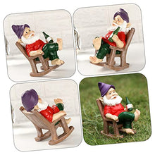 Load image into Gallery viewer, Happyyami Outdoor Garden Gnome Statue Adorable Resin Dwarf Craft for Home Creative Miniature Gnome Ornament for Balcony and Garden Decoration Unique Idea