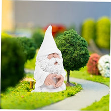 Load image into Gallery viewer, Happyyami Adorable Garden Gnome Statue Small Dwarf Figurine for Outdoor Decoration Hand-painted Resin Craft for Lawn Patio and Decor