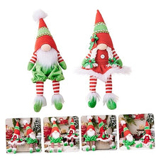 Load image into Gallery viewer, Ciieeo 2Pcs Delicate Gnome Doll Ornaments Christmas Gnome Decorations for Tabletop Centerpiece Style and Gonk Figurines for Holiday Decor