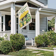 Load image into Gallery viewer, FUYUCHEN Happy St Patricks Day House Flag 28x40 Inch Double Sided Outside Gnomes Shamrocks Holiday Yard Large Outdoor Decoration Flag