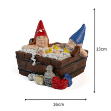 Load image into Gallery viewer, Garden Mile® Novelty Solar Powered Garden Gnome Statue Garden Gnomes Solar Powered Lights Resin Gnomes Statue Outdoor Decoration Bubble Bath