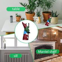 Load image into Gallery viewer, Resin Garden Gnomes, Dwarf Sculpture Statues, Resin Figurine, Cartoon Dwarf Garden Statues, Stair Climbing Dwarf, Cartoon Garden Gnomes for Patio Fence Garden Outdoor