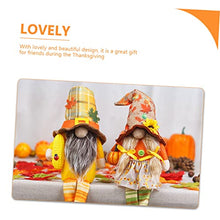 Load image into Gallery viewer, AOKWAWALIY Gnome Figurine Gonk Ornament Harvest Festival Gnome Doll Thanksgiving Decor Cloth Decorative Doll Maple Leaves Rudolph