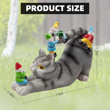 Load image into Gallery viewer, Cat Gnomes Garden Statues,Cat Sculpture Decorations Outdoor Lawn & Yard Figurine,for Women Mother Kids,Cat Lover Gifts,Patio, Balcony, Yard, Lawn Ornament