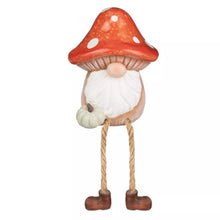 Load image into Gallery viewer, Fyne-Finds Resin Orange Autumn Harvest Mushroom Gonk Statue Shelf Sitter Gnome Gift Ornament Home Decorative