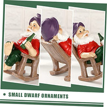 Load image into Gallery viewer, Happyyami Outdoor Garden Gnome Statue Adorable Resin Dwarf Craft for Home Creative Miniature Gnome Ornament for Balcony and Garden Decoration Unique Idea