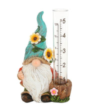 Load image into Gallery viewer, The Bridge Collection Cute Garden Gnome Rain Gauge (Green)