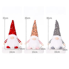 Load image into Gallery viewer, Christmas Gnome Gonks Light Up, Christmas Gnomes Scandinavian Decor Nordic Lights, Xmas Decorations Funny, Christmas Light Up Ornaments Indoor Plush Santa (D)