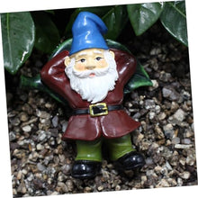 Load image into Gallery viewer, Toyvian 6Pcs Garden Gnome Statue Ornament Creative Resin Dwarf Figurines for Decoration Durable Outdoor Adornment Weather Resistant Courtyard Decor