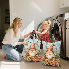 Load image into Gallery viewer, Quteprint 2 Pcs Large Travel Laundry Bags with Handle, Garden Bees Flowers Gnome Waterproof Reusable Wet Dry Bag, Lightweight Dirty Clothes Organizer for Beach, Camping, Gym, Travel & Home