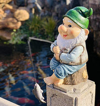 Load image into Gallery viewer, YTOOZ Garden Fairy Sculpture, Dwarf Model Resin Statue Cartoon Garden Outdoor Creative Decoration Fishing Model Pond Garden Landscaping Decoration Gift