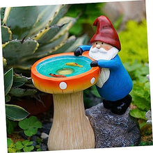 Load image into Gallery viewer, Happyyami Garden Gnome Solar Light Statue Charming Outdoor Decor for Garden Lawn and Patio Resin Gnome Figurine Led Light for Glow at Night