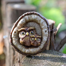 Load image into Gallery viewer, YIZITU Reading Gnomes Tree Faces Decors Outdoor Yard Statues Hanging For Garden Resin And Flower Pots Landscape Owl Hanging Ornaments