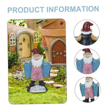 Load image into Gallery viewer, Statues, Sexy Gnome Statues, 5.9 Inch Resin Funny Garden Gnomes, Full Color Say Hello to My Little Friend, Reusable Naughty Gnomes, For Gnome Lovers Lawn Yard Porch, Black