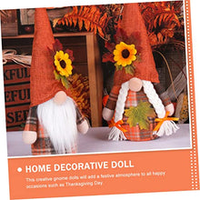 Load image into Gallery viewer, ULTECHNOVO 2pcs Thanksgiving Gnome Doll Decor Plush Gnomes for Garden Ornament Thanksgiving Day Adornment