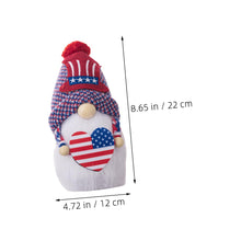 Load image into Gallery viewer, OUNONA 2pcs Independence Day Gnome Doll Ornaments Cartoon Gnome Decor for July Tabletop Home and Garden Decorations