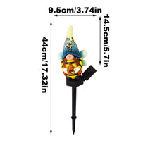 Load image into Gallery viewer, Solar Garden Gnome, Bee Gnome Statue, Garden Stake Lights, Solar Pathway Lights, Solar-Powered Bee Gnome Statue Decorative for Outdoor Garden Lights, 5.71x3.74 Inches,