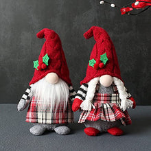 Load image into Gallery viewer, PERMORMAK 2Pcs Christmas Gnomes Decorations Set Handmade Santa Gnome Plush Ornaments Christmas gonk Dwarf Elf Household Felt Decoration Ornaments Valentine Day Thanksgiving Day Gift