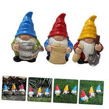 Load image into Gallery viewer, SUPVOX 3Pcs Resin Gnome Garden Statues Set Outdoor Garden Gnome Ornaments Colorful Fairy Figurines for Lawn Decor