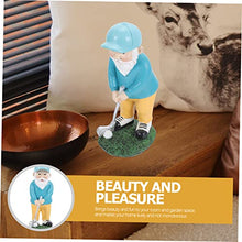 Load image into Gallery viewer, SUPVOX Amusing Golfing Gnome Statue for Outdoor Decor Resin Craft Gnome Realistic Appearance