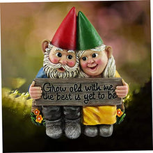 Load image into Gallery viewer, Hbbgdiy Couple Fairy Dwarf Resin Hand-Painted Garden Gnome Ornament Romantic Statue Indoor Outdoor Garden Patio Home Decoration Couple Fairy Dwarf Gnome Ornament Hand-Painted Cou