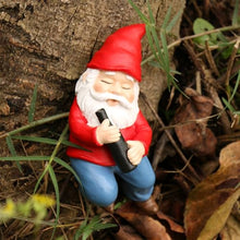 Load image into Gallery viewer, Sengocis 4.72” Gnome Garden Statue Outdoor Decor, Naughty Gnomes Sculpture Resin Dwarf Figurine for Patio Lawn Yard Home Decorations Funny Christmas Garden Gifts(Lie on Back)