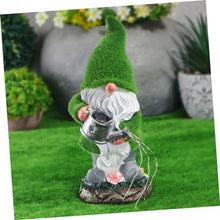 Load image into Gallery viewer, Cabilock Solar Powered Gnome Lamp Decorative Garden Gnome Ornament Resin Solar Light for Outdoor Lawn Creative Decor for Garden Parties and Events