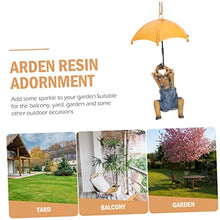 Load image into Gallery viewer, Toyvian Creative Resin Deer Statue for Garden Decor Umbrella Deer Ornament for Outdoor and Courtyard Decoration Compact Lifelike Craftsmanship Nature Inspired Accent