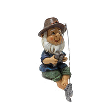 Load image into Gallery viewer, Kuuleyn 1Pcs Garden Statues Outdoor, Gnome,Fisherman ornament, Bright Colors Lifelike Details Durable Resin Widely Used Fisherman Statue for Garden Home Backyard Bookshelves Mantels TV Cabinets