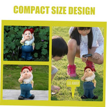 Load image into Gallery viewer, Happyyami 1set Garden Gnome Figurine Funny Resin Dwarf Statues for Outdoor Decoration Adorable Garden Supplies for Lawn and Patio Creative Landscape Art Decor