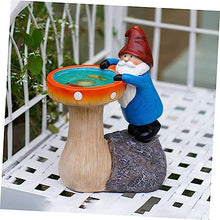 Load image into Gallery viewer, Happyyami Garden Gnome Solar Light Statue Charming Outdoor Decor for Garden Lawn and Patio Resin Gnome Figurine Led Light for Glow at Night