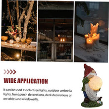Load image into Gallery viewer, Happyyami 1pc Delicate Solar Gnome Light Charming Gnome Figurine for Garden Solar-powered Outdoor Illumination Create Romantic Atmosphere Your