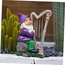 Load image into Gallery viewer, Happyyami Gnome Garden Decor Statue Solar Gnomes for Outdoor Unique Ornament for Yard