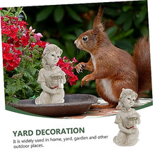 Load image into Gallery viewer, SUPVOX Lawn Solar Light Lovely Resin Human Doll Shaped Garden Statue with Solar Powered LED Decorative Outdoor Ornament for Patio and Pathway Lighting