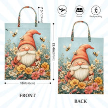 Load image into Gallery viewer, Quteprint 2 Pcs Large Travel Laundry Bags with Handle, Garden Bees Flowers Gnome Waterproof Reusable Wet Dry Bag, Lightweight Dirty Clothes Organizer for Beach, Camping, Gym, Travel & Home