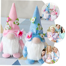 Load image into Gallery viewer, OUNONA 3pcs Gnome Ornaments Mother's Day Gnome Doll Plush Spring Decorative Garden Doll Festival Adornment